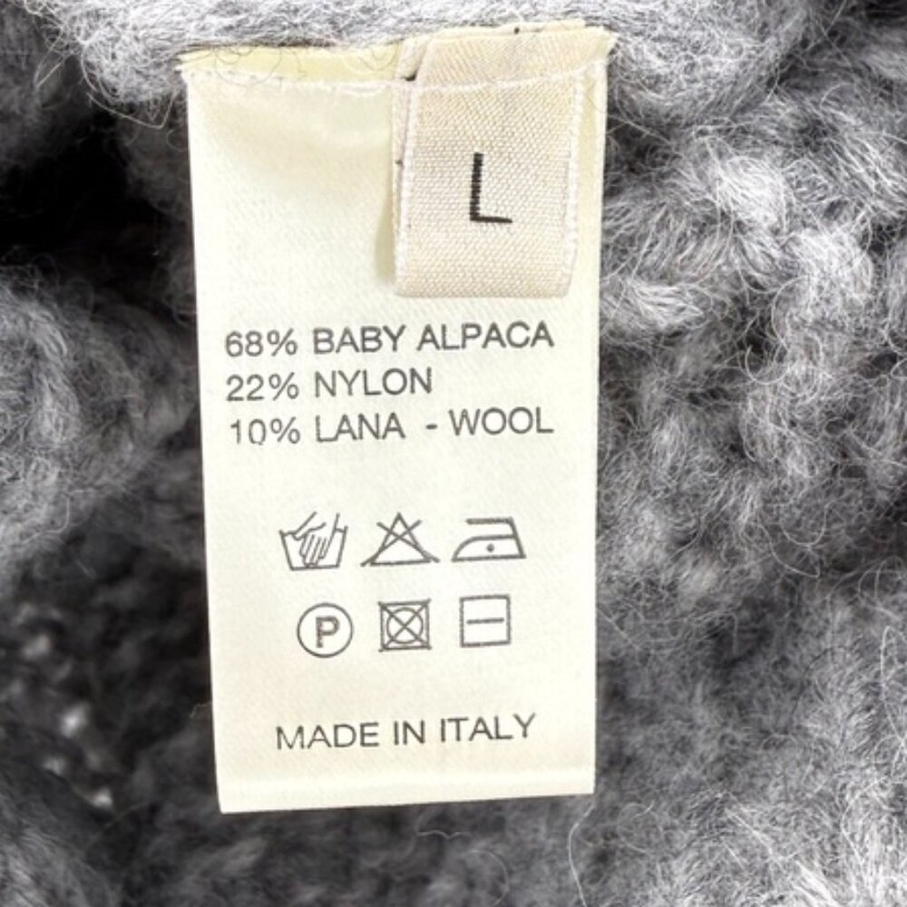 Roberto Collina Alpaca Sweater  L Women Color: GRIGIO A4718 - Picture 7 of 10